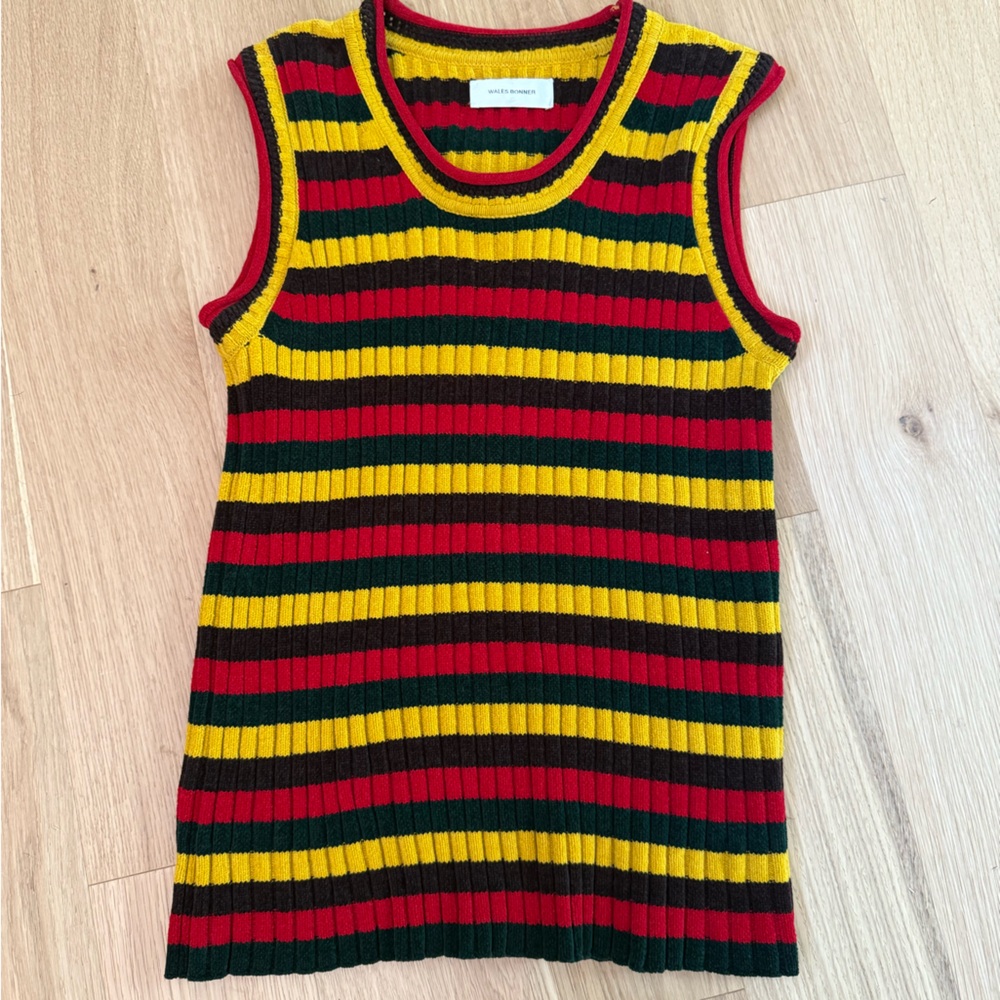 Wales Bonner Multicolor Striped Knit Top-Womens XS